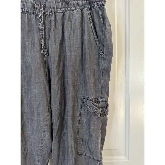 Womens Gray Cargo Jogger Pants Draw String Pull On Soft Casual XL 34x23 - Picture 5 of 10